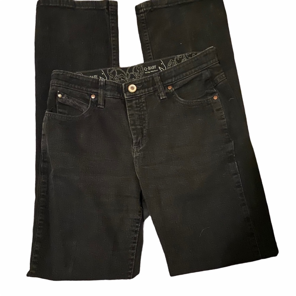 Wrangler Q-Baby Long Length Black Jeans